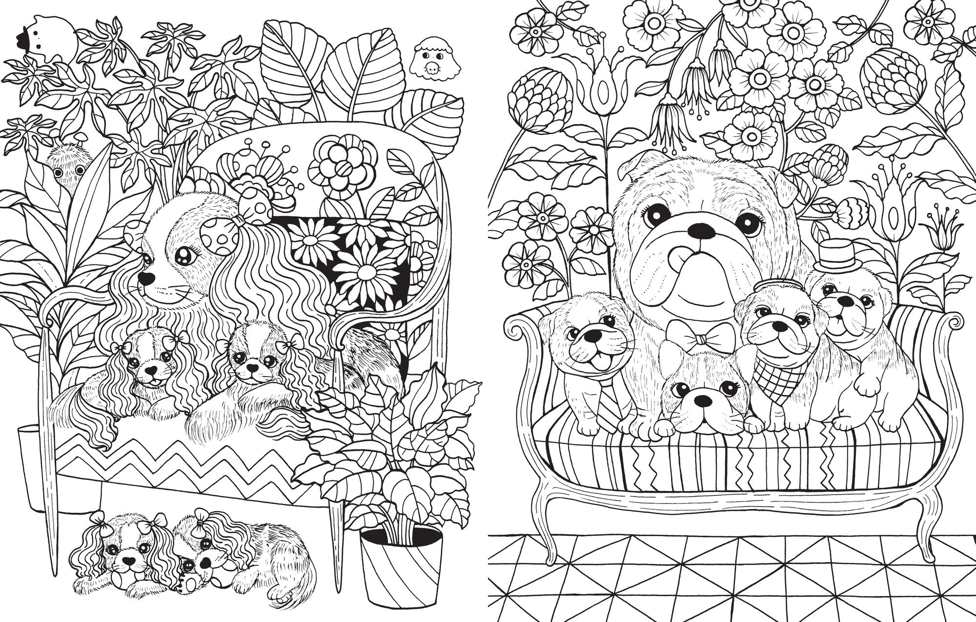 A Million Puppies: Paw-some Pooches to Color