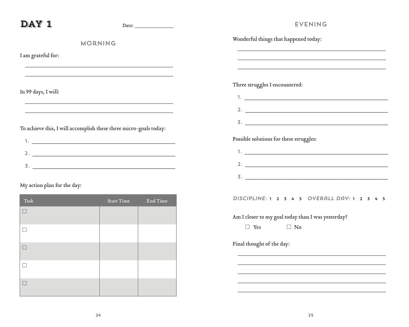 The 100-Day Goal Journal: Accomplish What Matters to You