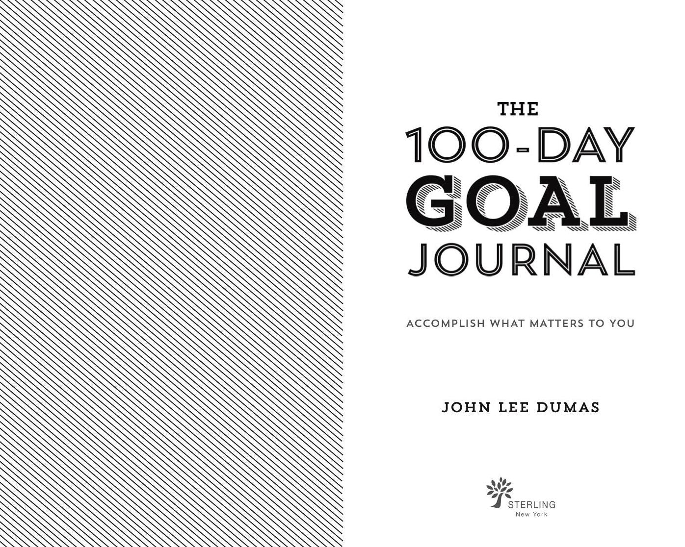 The 100-Day Goal Journal: Accomplish What Matters to You