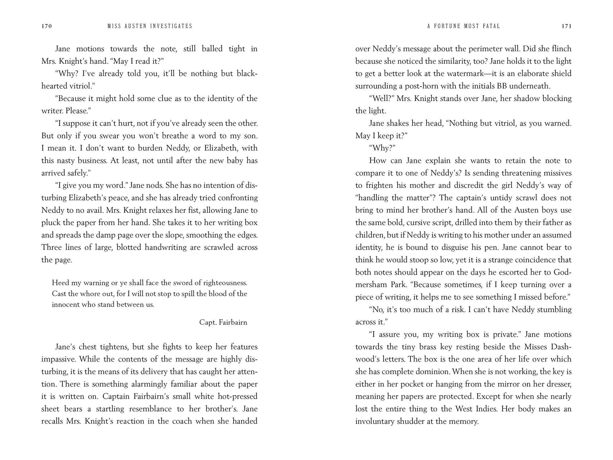 Miss Austen Investigates: A Fortune Most Fatal