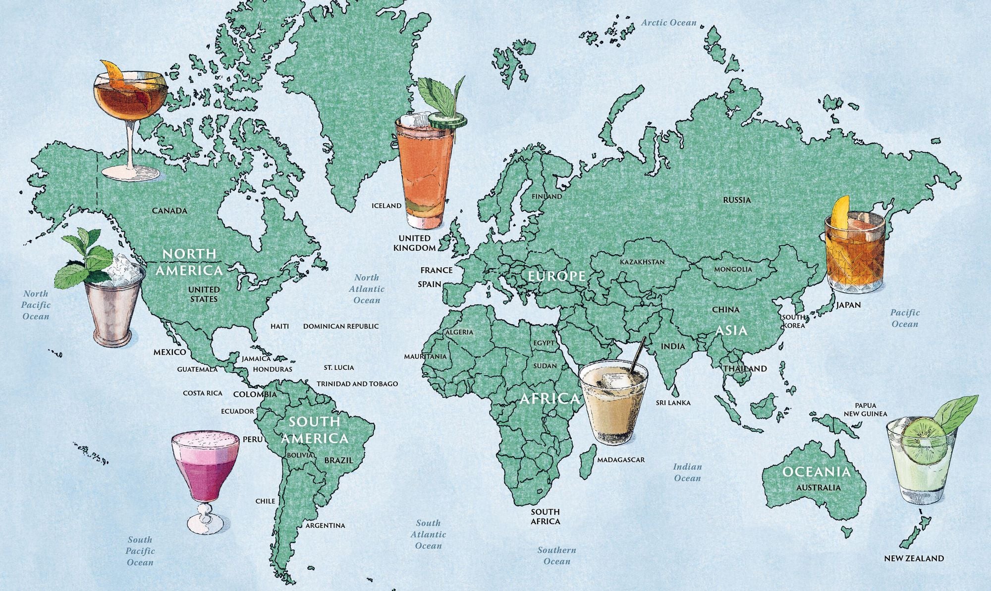 The Cocktail Atlas: Around the World in 200+ Drinks - A Cocktail Book
