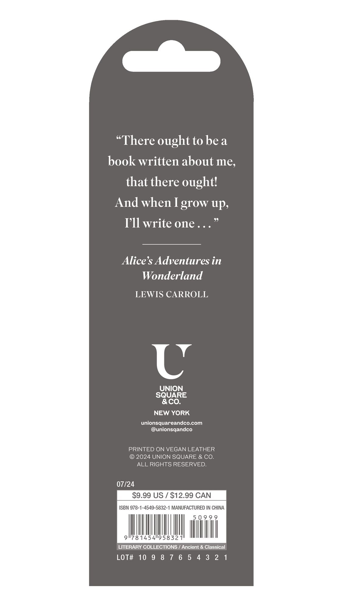 Alice's Adventures in Wonderland Deluxe Bookmark