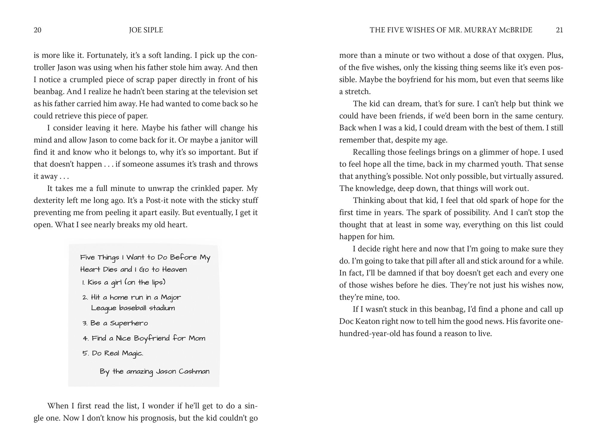 The Five Wishes of Mr. Murray McBride: A Novel