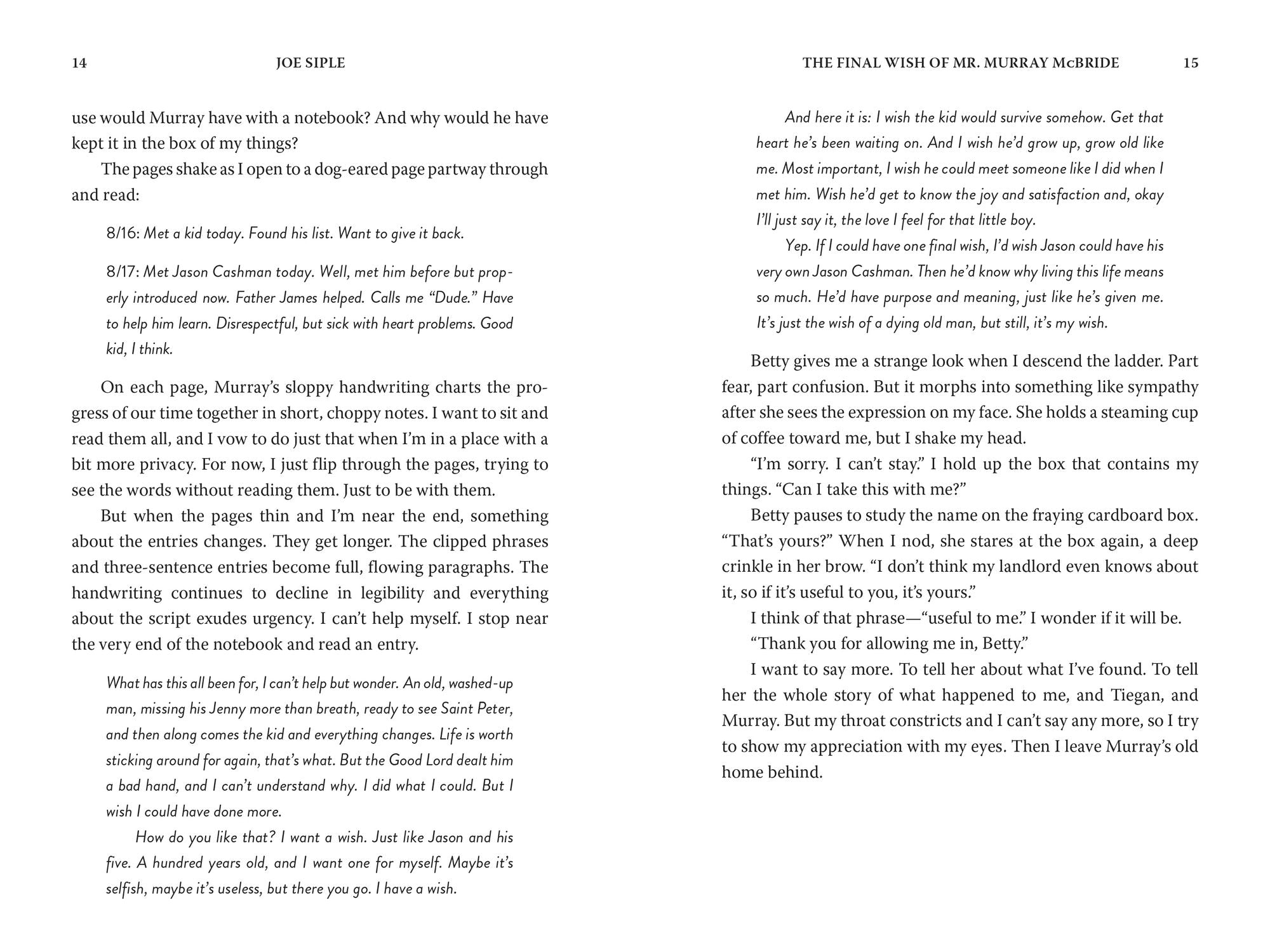 The Final Wish of Mr. Murray McBride: A Novel
