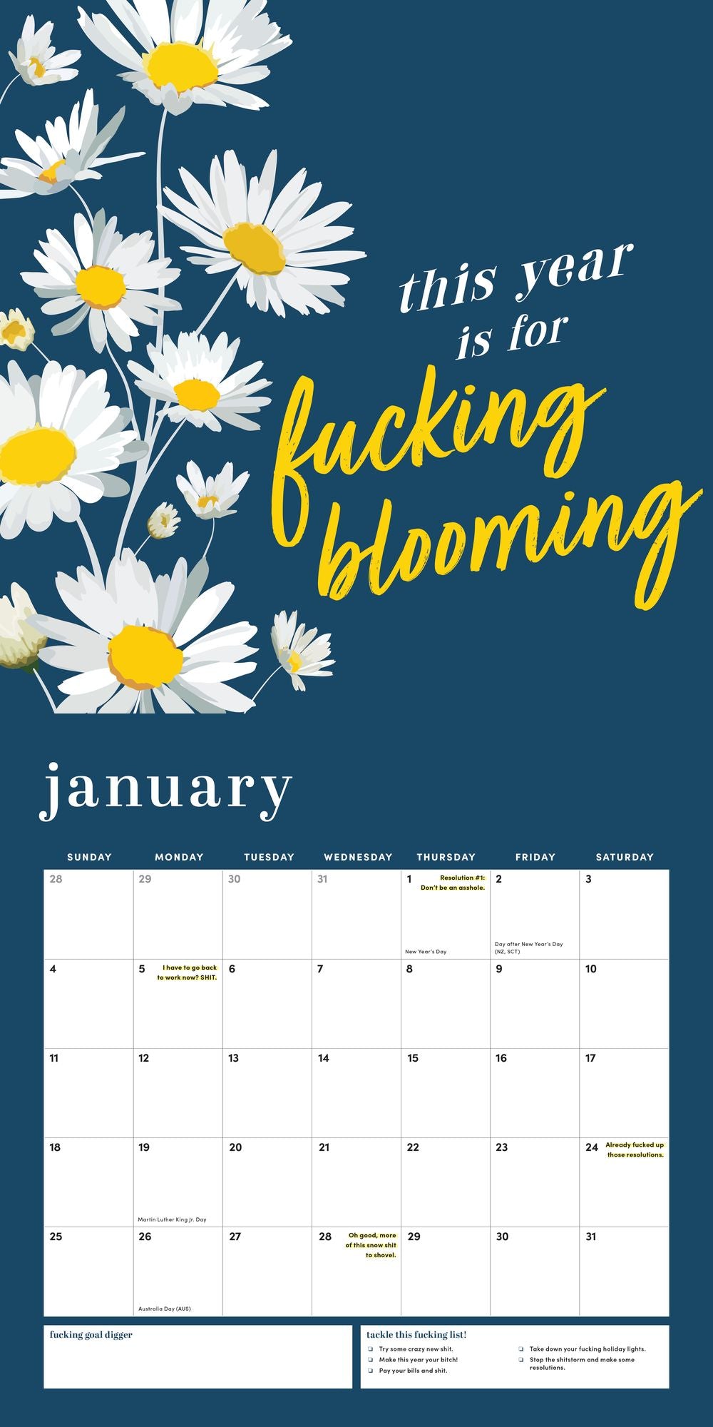 2026 She Believed She Could So She F*cking Did Wall Calendar