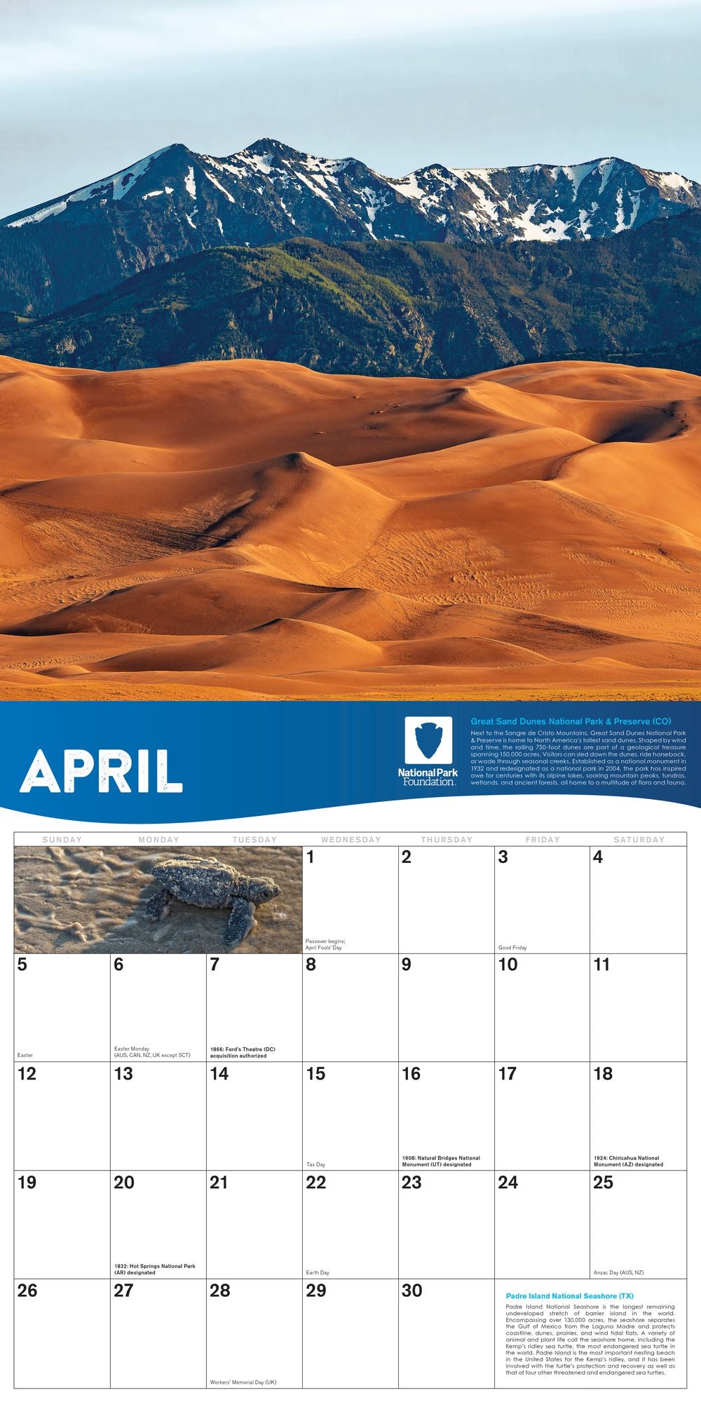 2026 National Park Foundation Wall Calendar