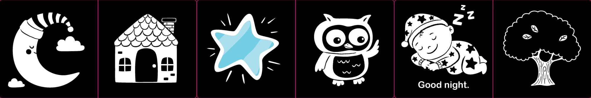 Hello Night, Hello Day: A High-Contrast Book for TummyTime