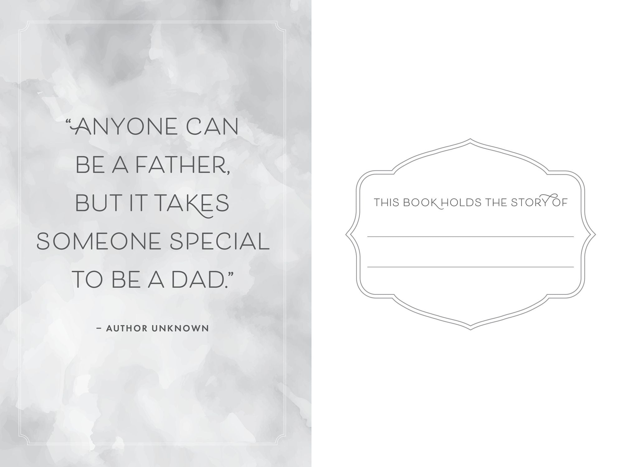 Dad, I Want to Hear Your Story: A Father's Guided Journal to Share His Life & His Love