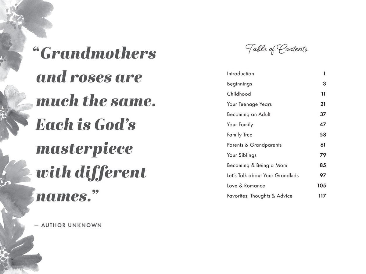 Grandmother, I Want to Hear Your Story: A Grandmother's Guided Journal to Share Her Life & Her Love