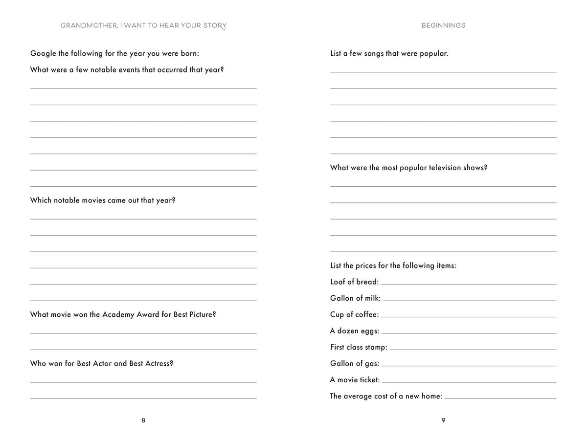 Grandmother, I Want to Hear Your Story (Expanded Edition): A Grandmother's Guided Journal to Share Her Life & Her Love
