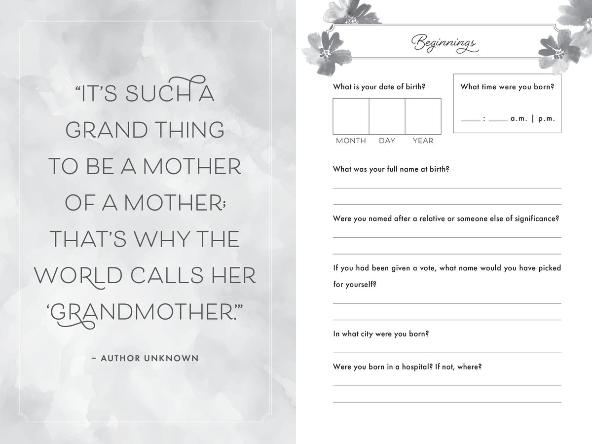 Grandmother, I Want to Hear Your Story (Expanded Edition): A Grandmother's Guided Journal to Share Her Life & Her Love