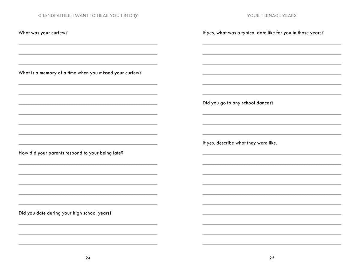 Grandfather, I Want to Hear Your Story (Expanded Edition): A Grandfather's Guided Journal to Share His Life & His Love