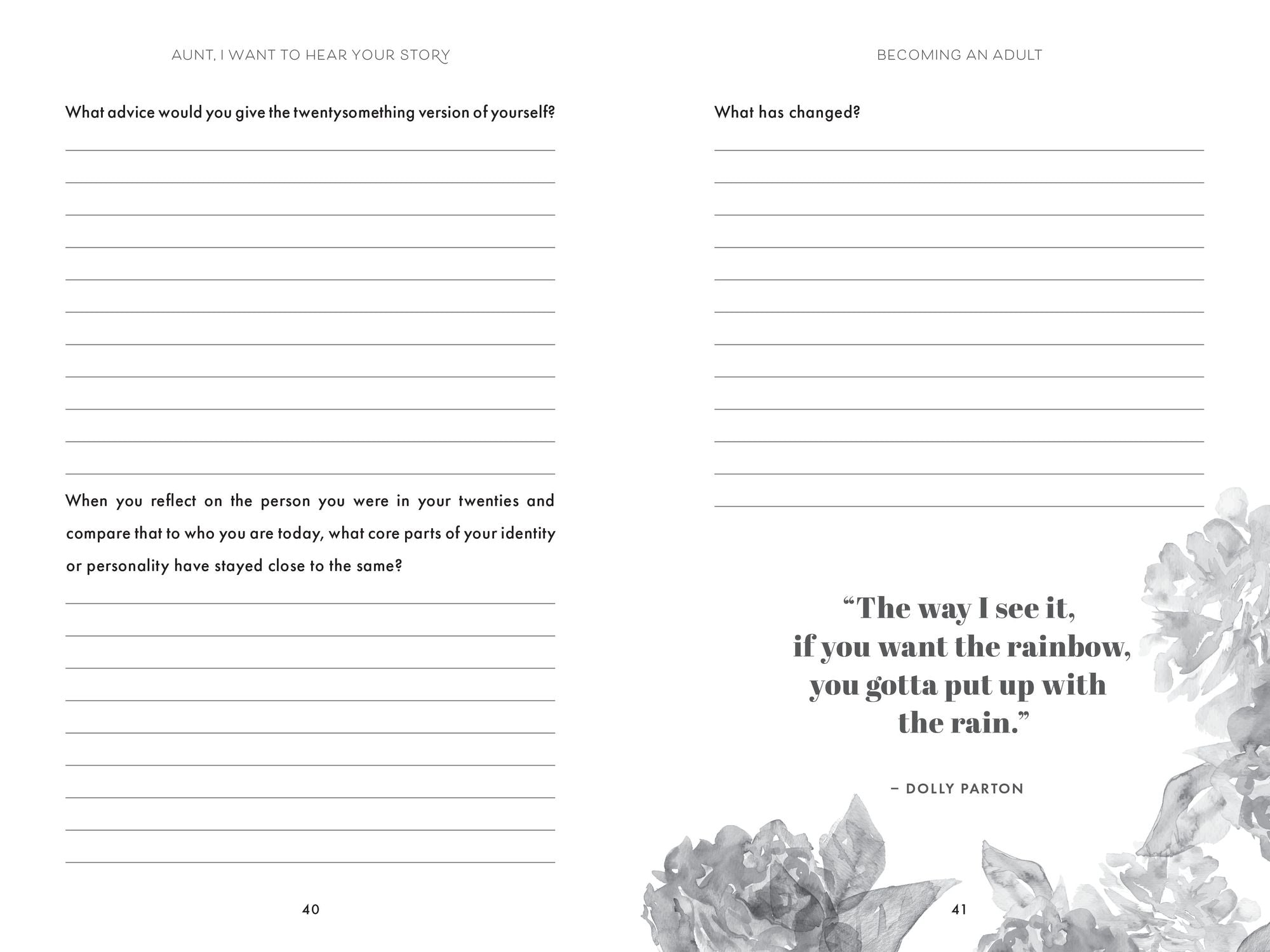 Aunt, I Want to Hear Your Story: An Aunt's Guided Journal to Share Her Life & Her Love