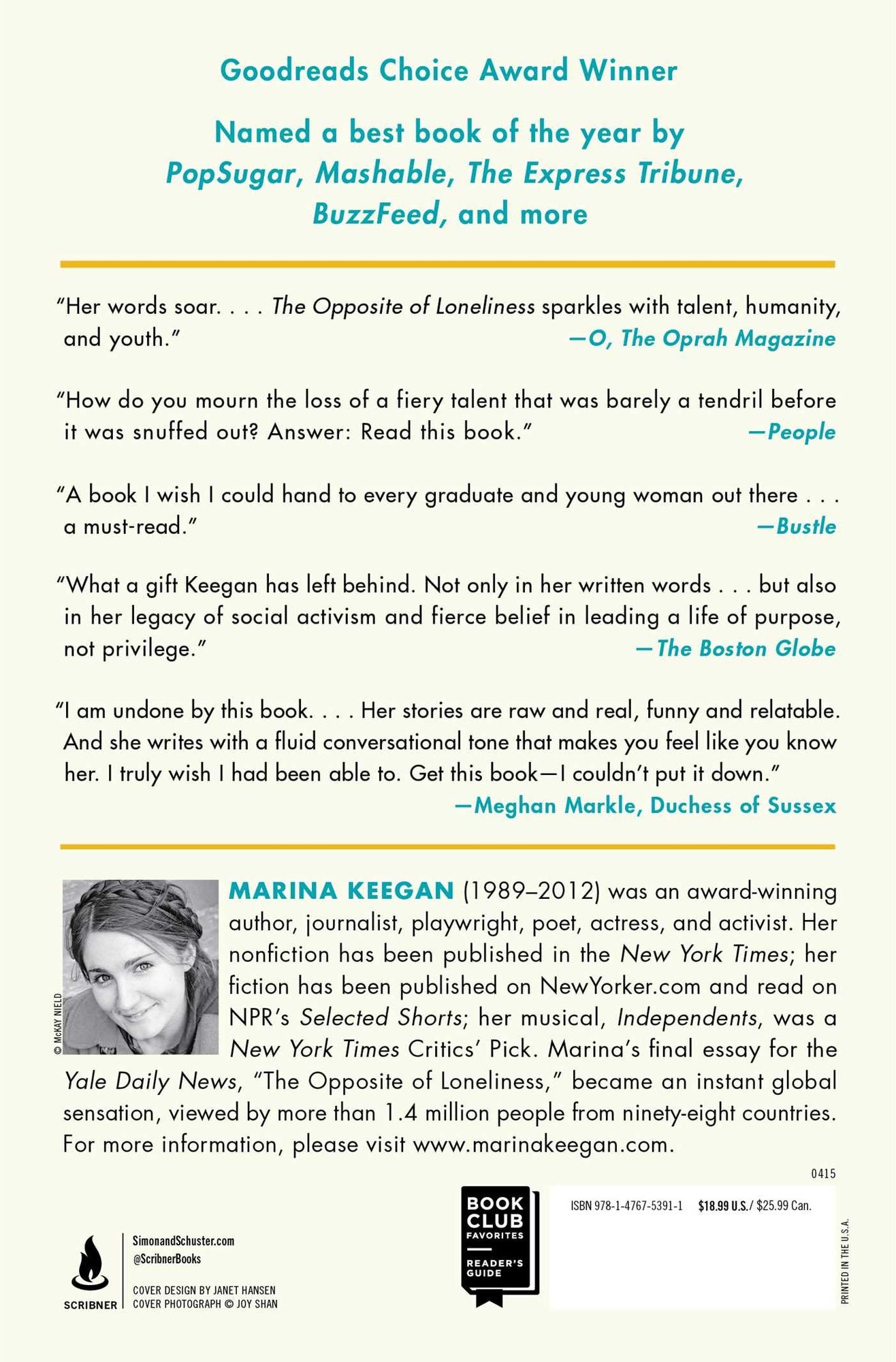 The Opposite of Loneliness: Essays and Stories