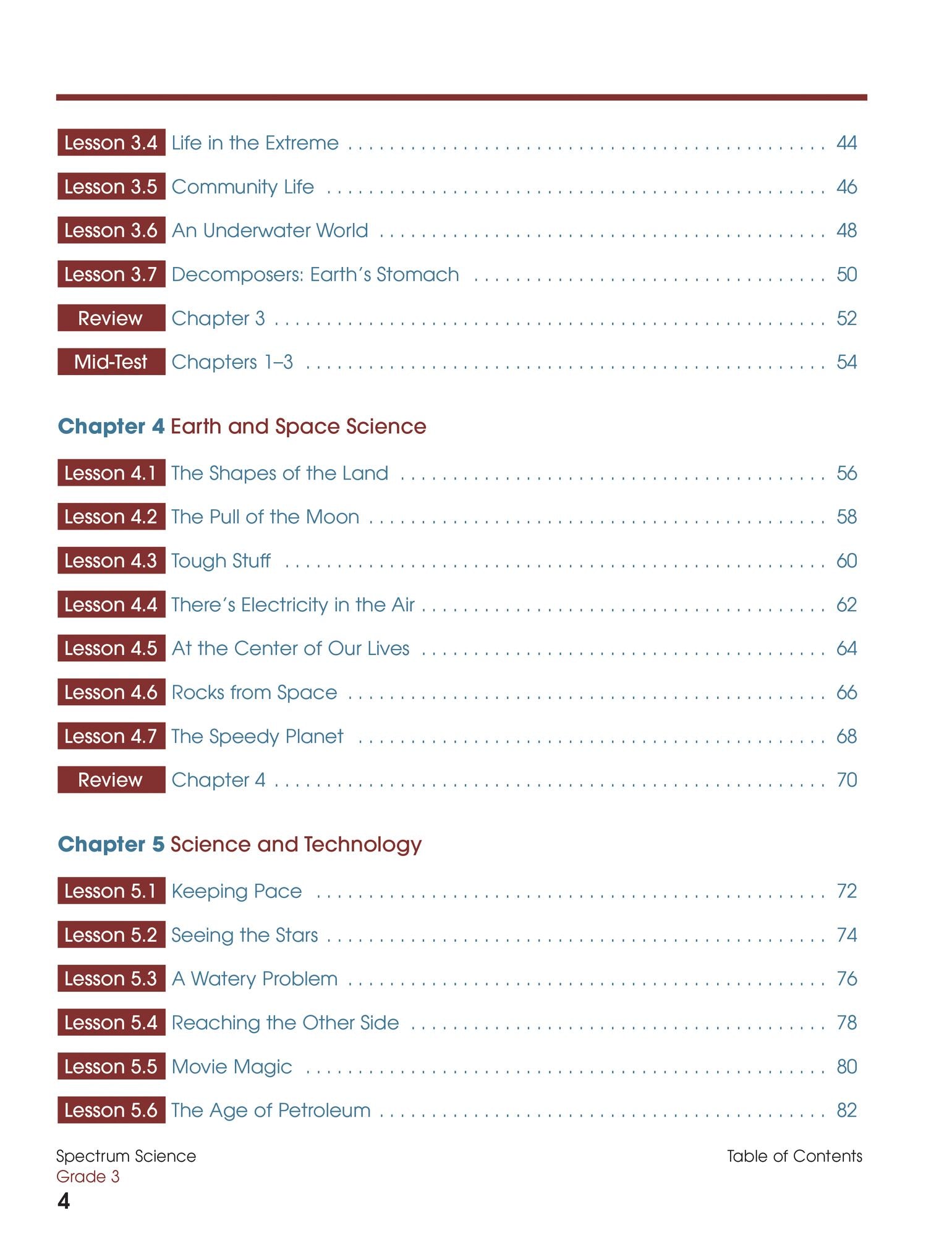Spectrum Science, Grade 3