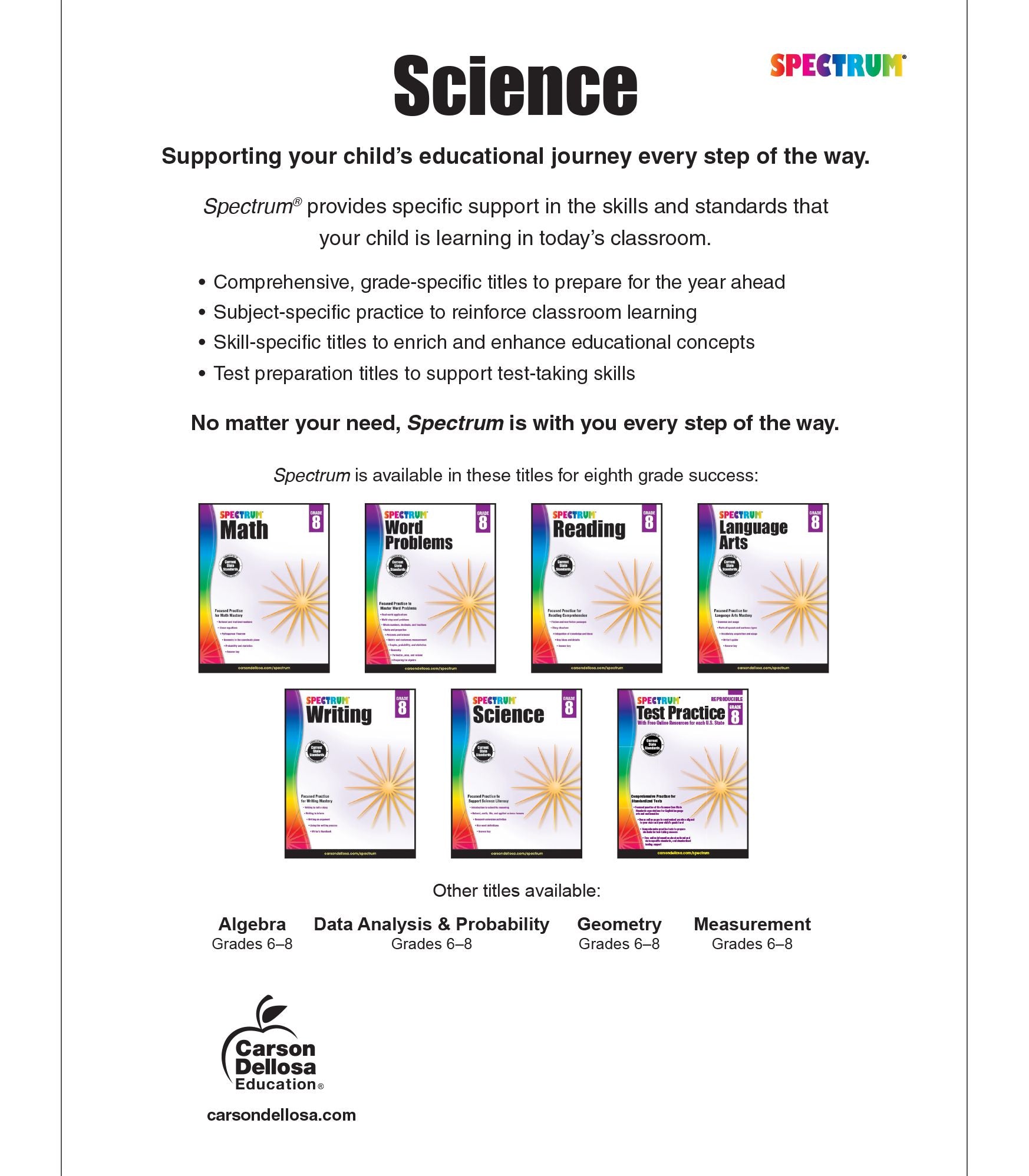 Spectrum Science, Grade 8
