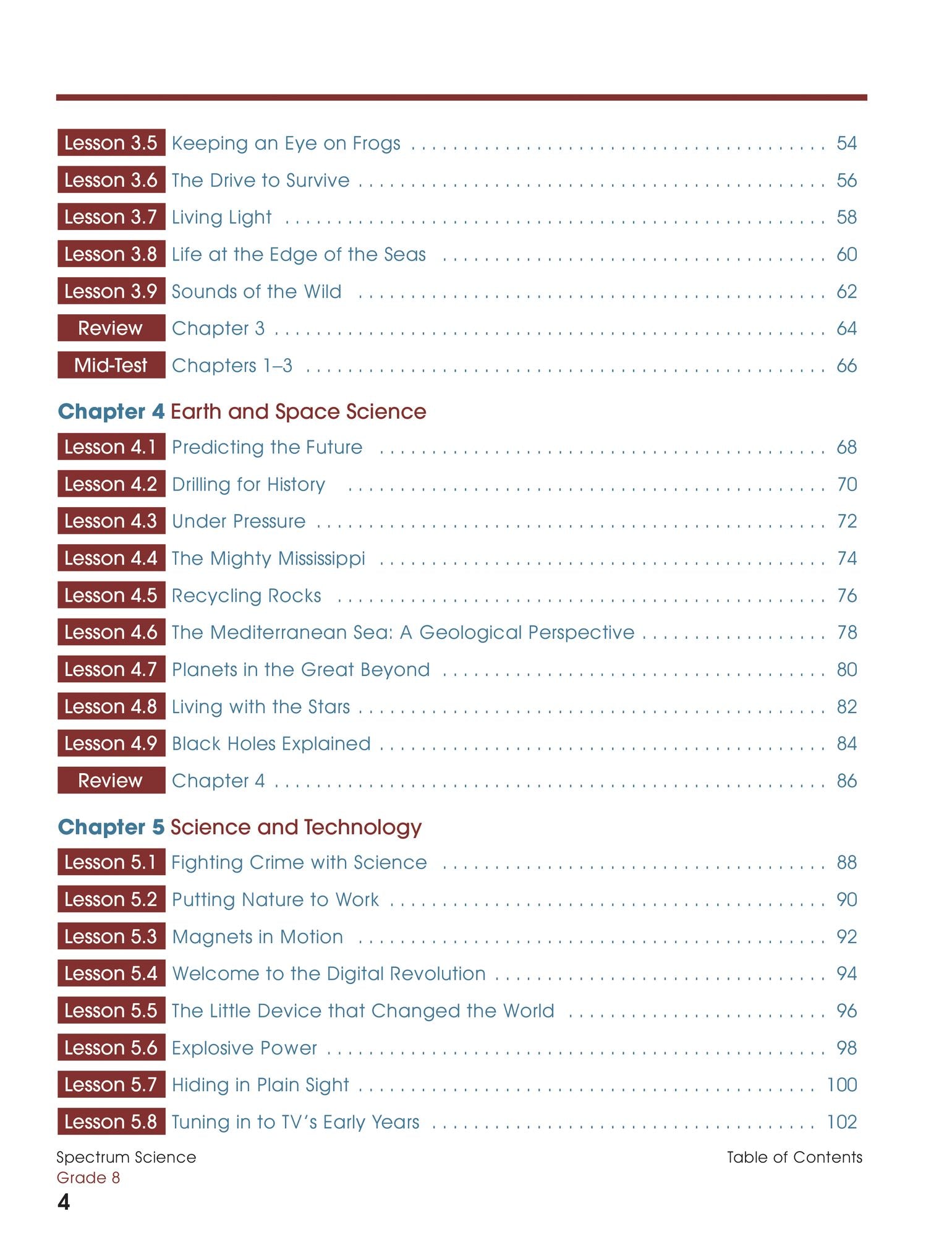 Spectrum Science, Grade 8