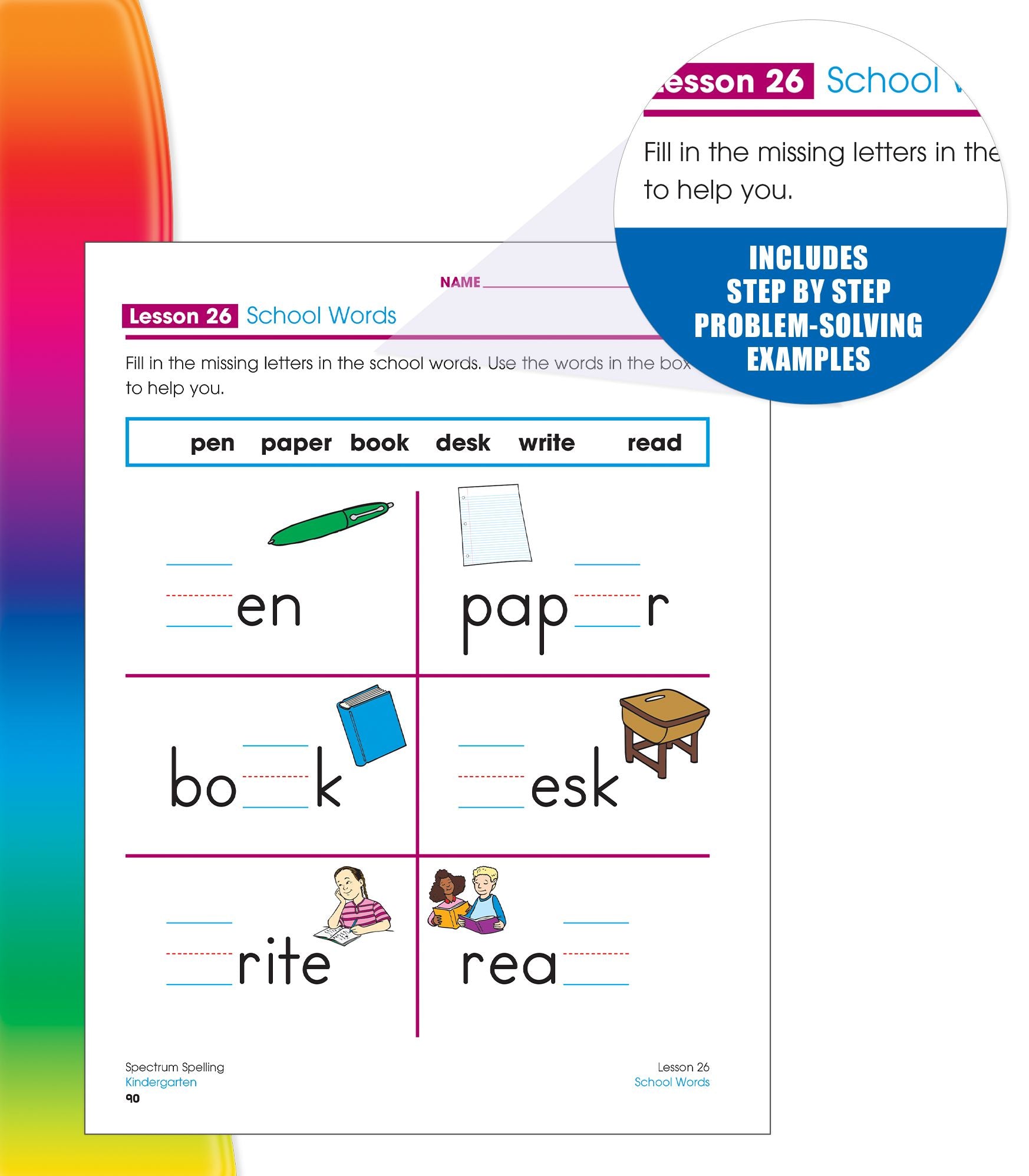 Spectrum Spelling, Grade K