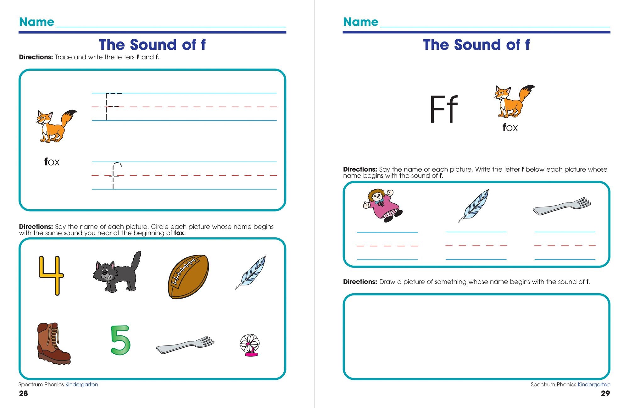 Spectrum Phonics, Grade K