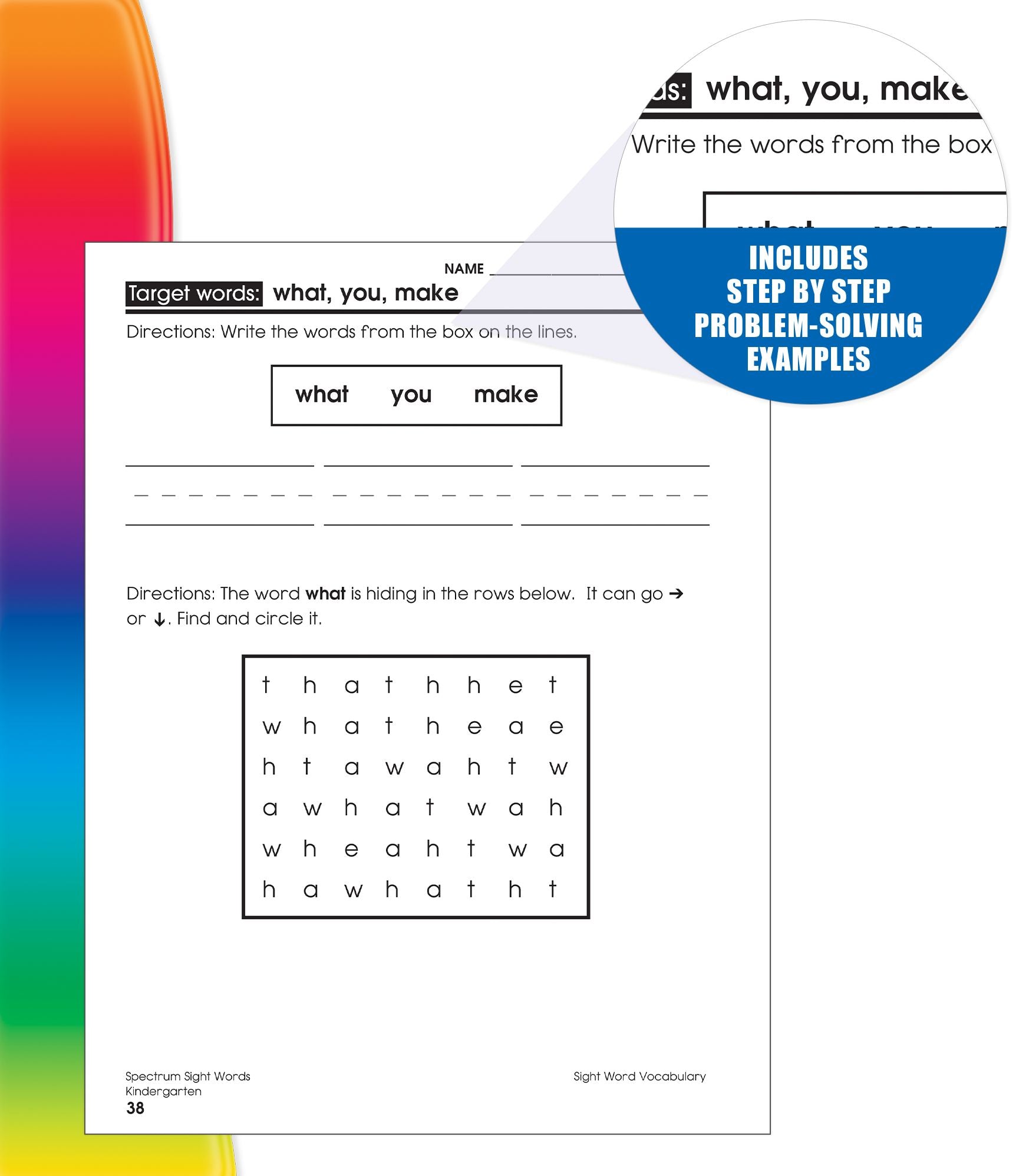 Spectrum Sight Words, Grade K