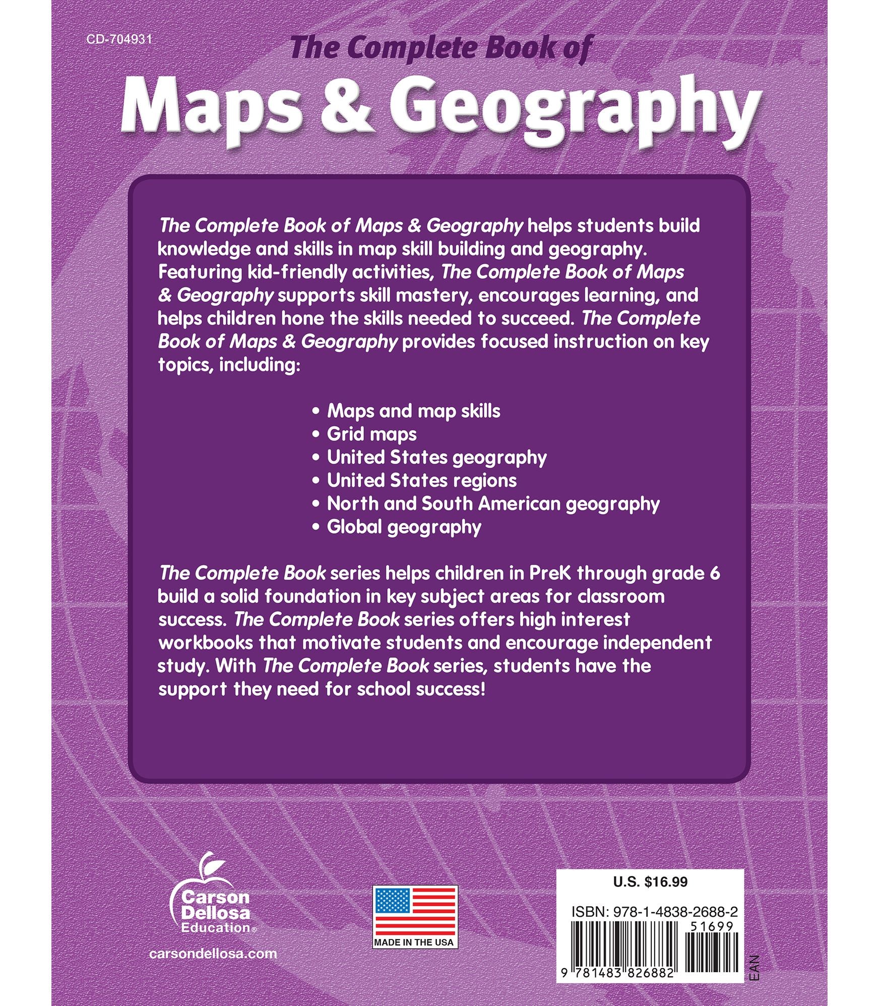 The Complete Book of Maps & Geography, Grades 3 - 6