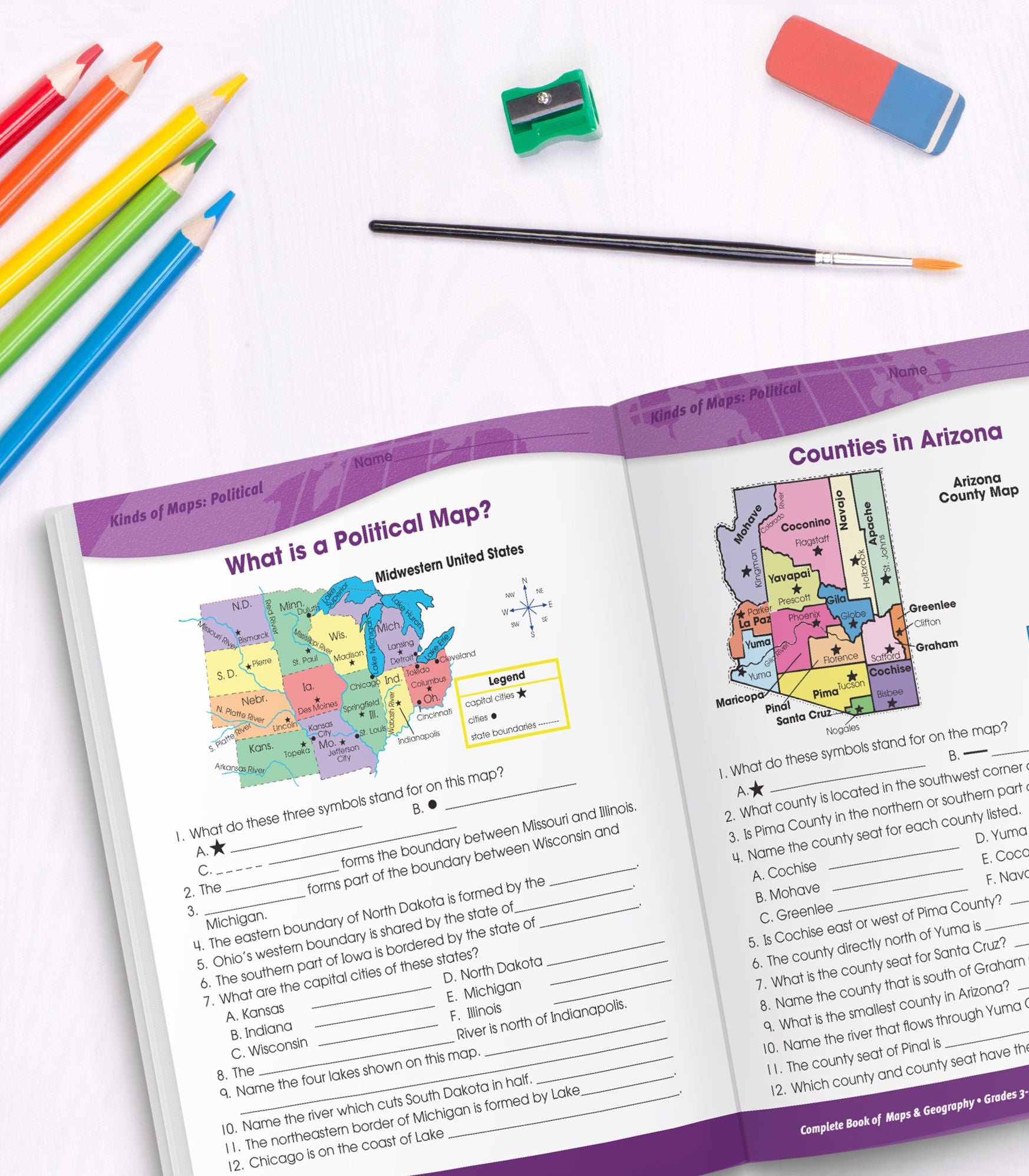 The Complete Book of Maps & Geography, Grades 3 - 6