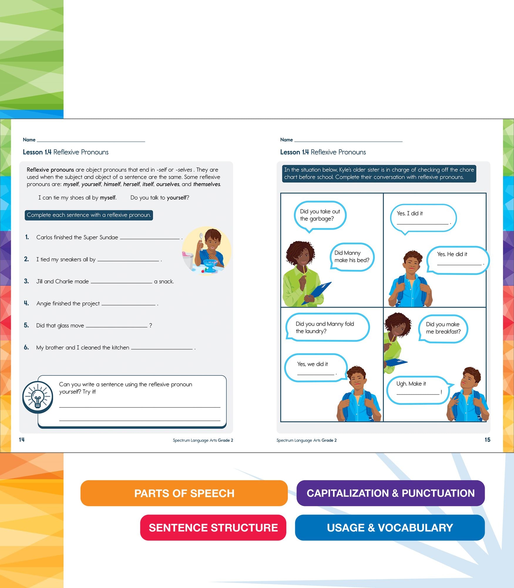 Spectrum Language Arts Workbook, Grade 2