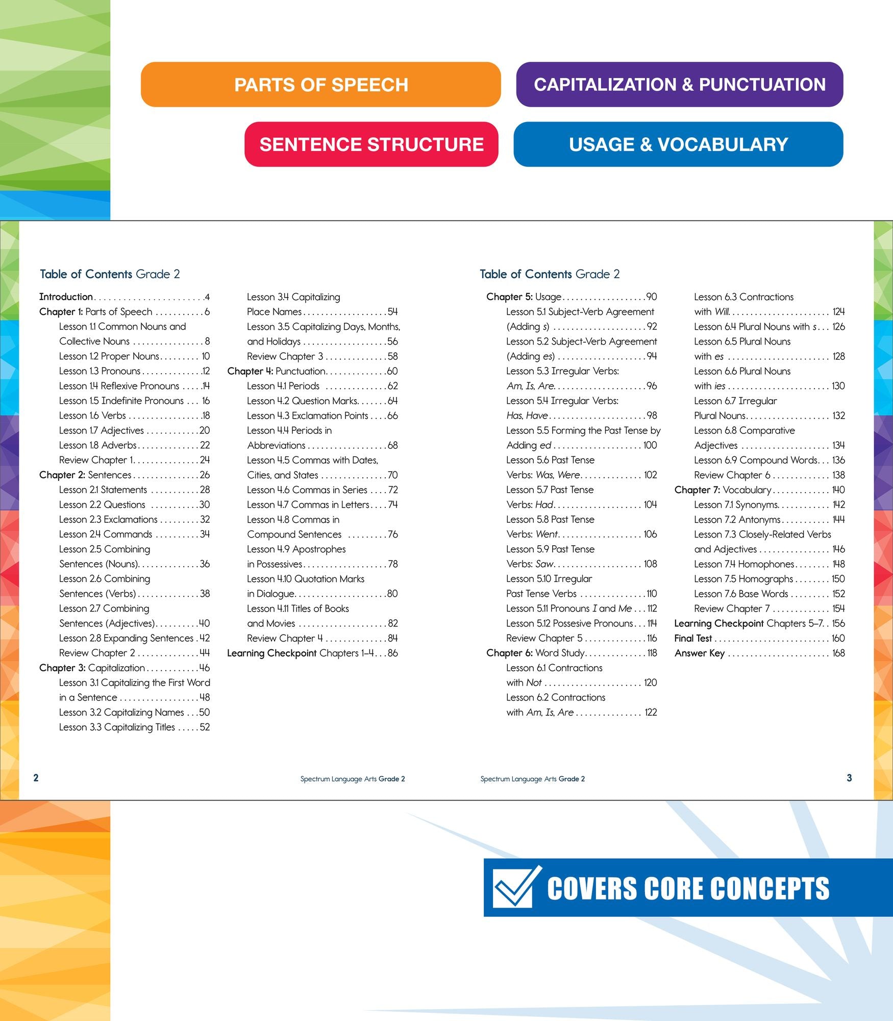 Spectrum Language Arts Workbook, Grade 2