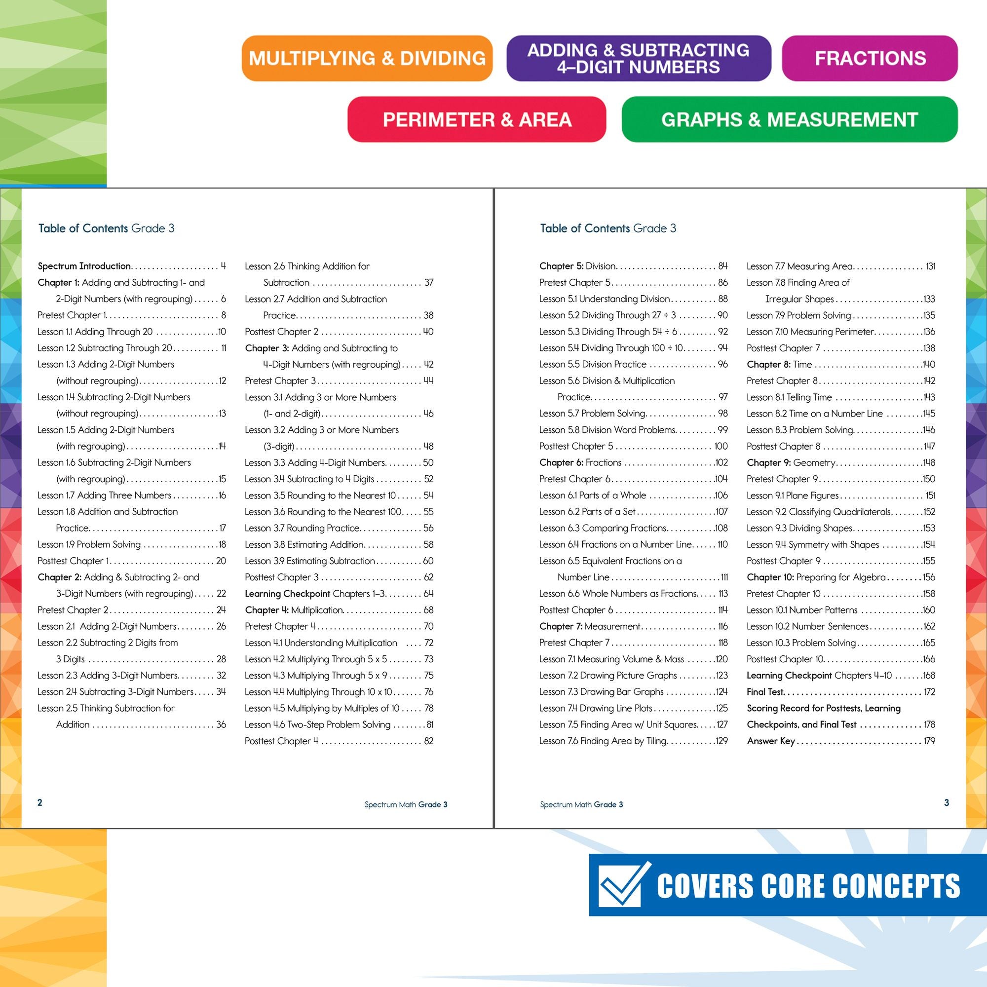 Spectrum Math Workbook, Grade 3