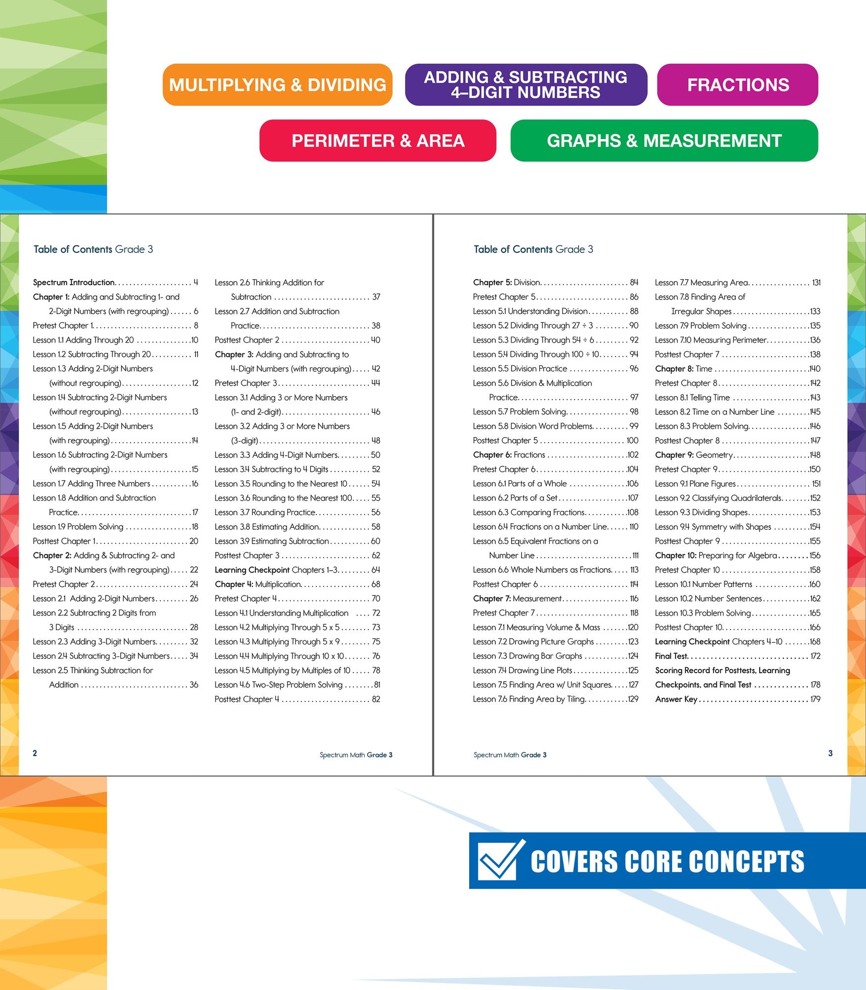 Spectrum Math Workbook, Grade 3