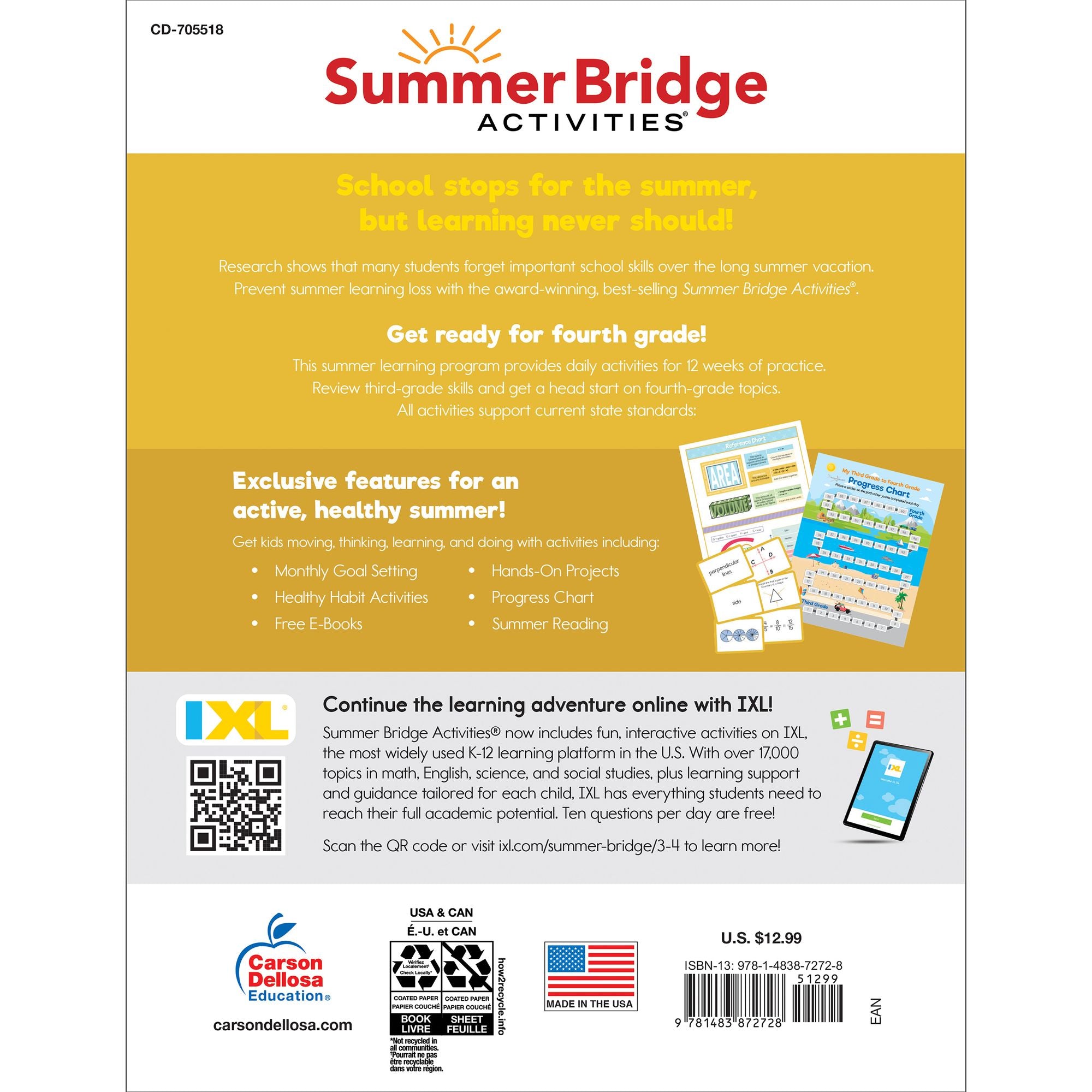 Summer Bridge Activities, Grades 3 - 4