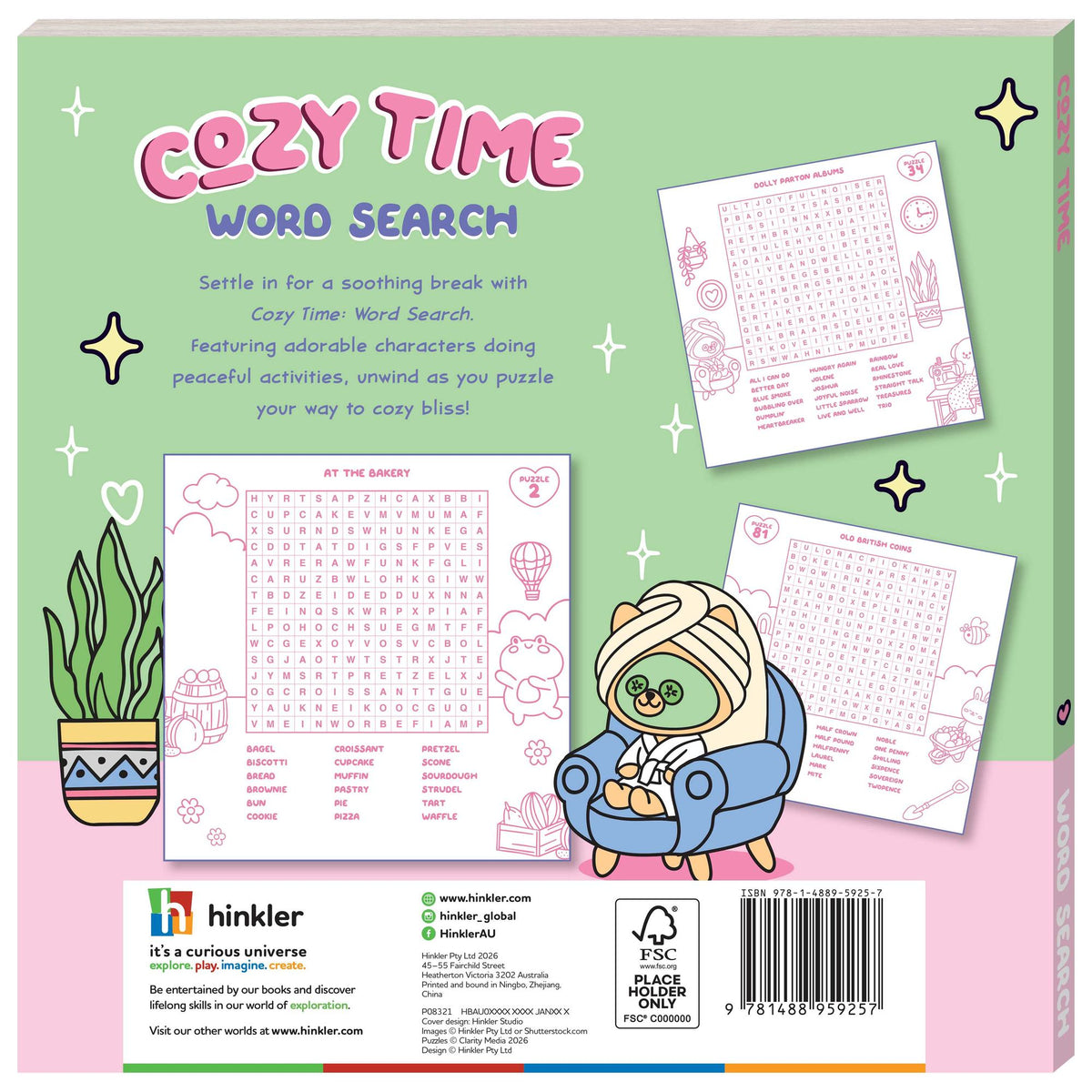 Cozy Time Word Search