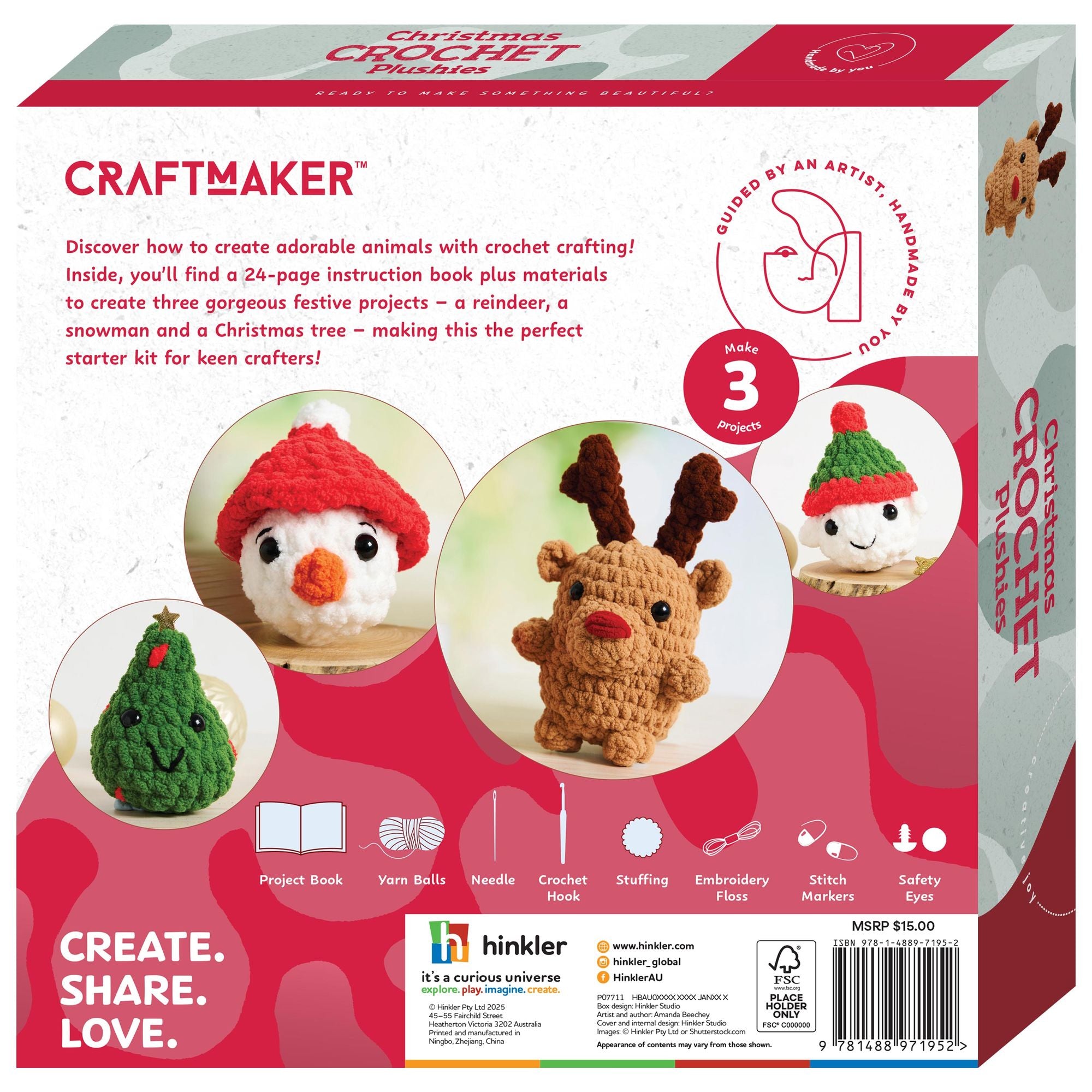 Deluxe Christmas Crochet Plushies Kit