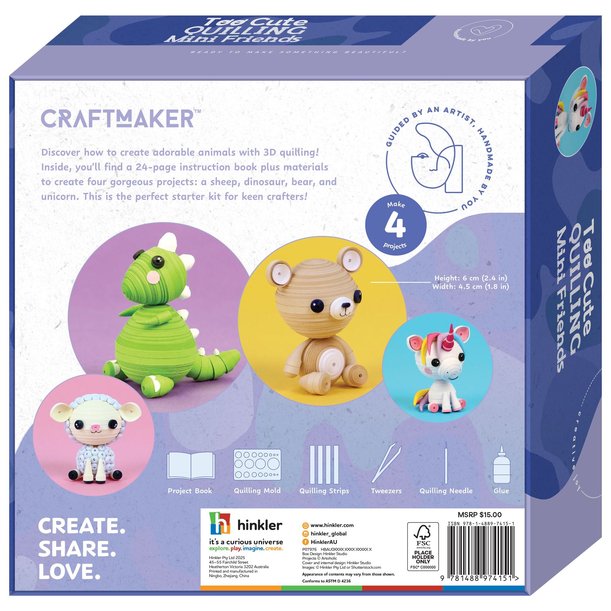CRAFT MAKER TOO CUTE 3D QUILLI