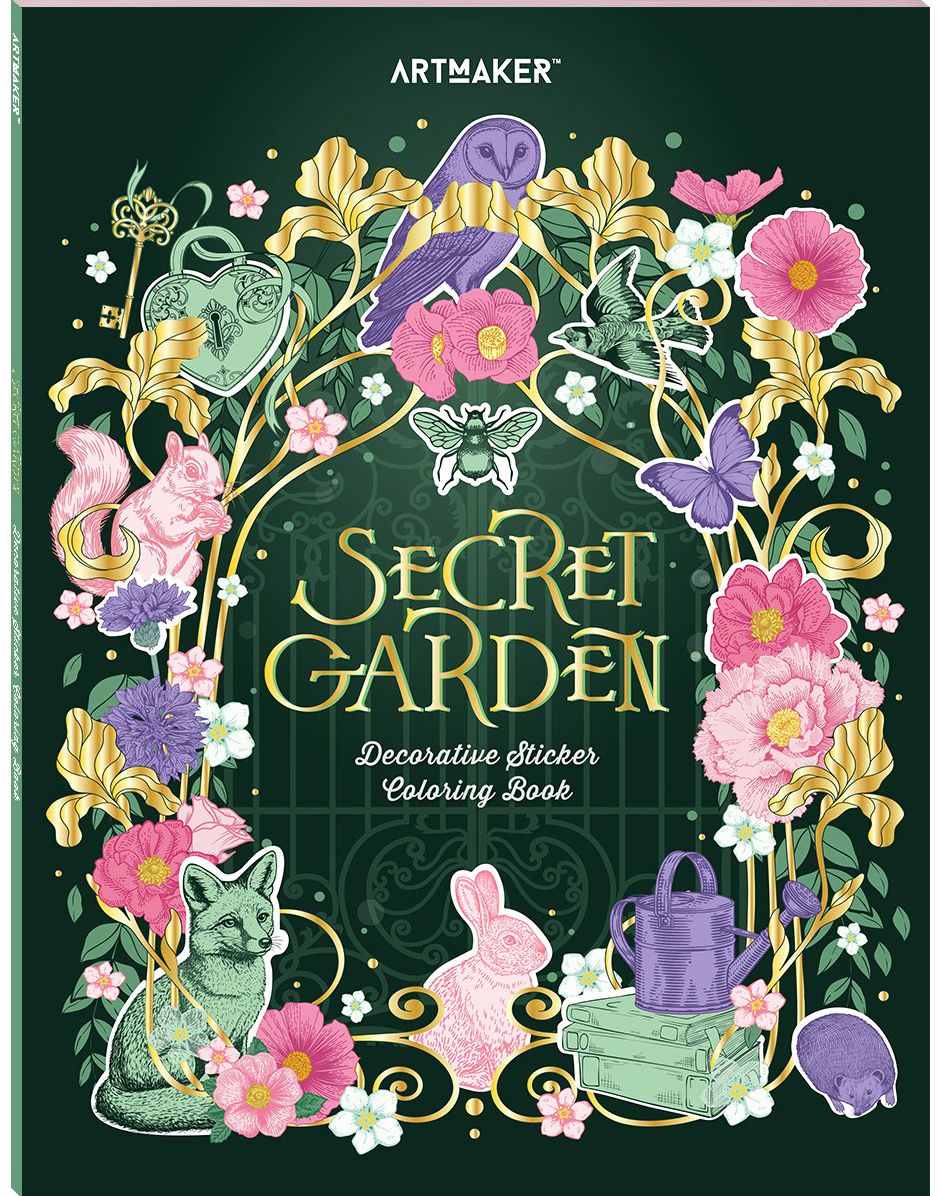 Art Maker Sticker Coloring Secret Garden