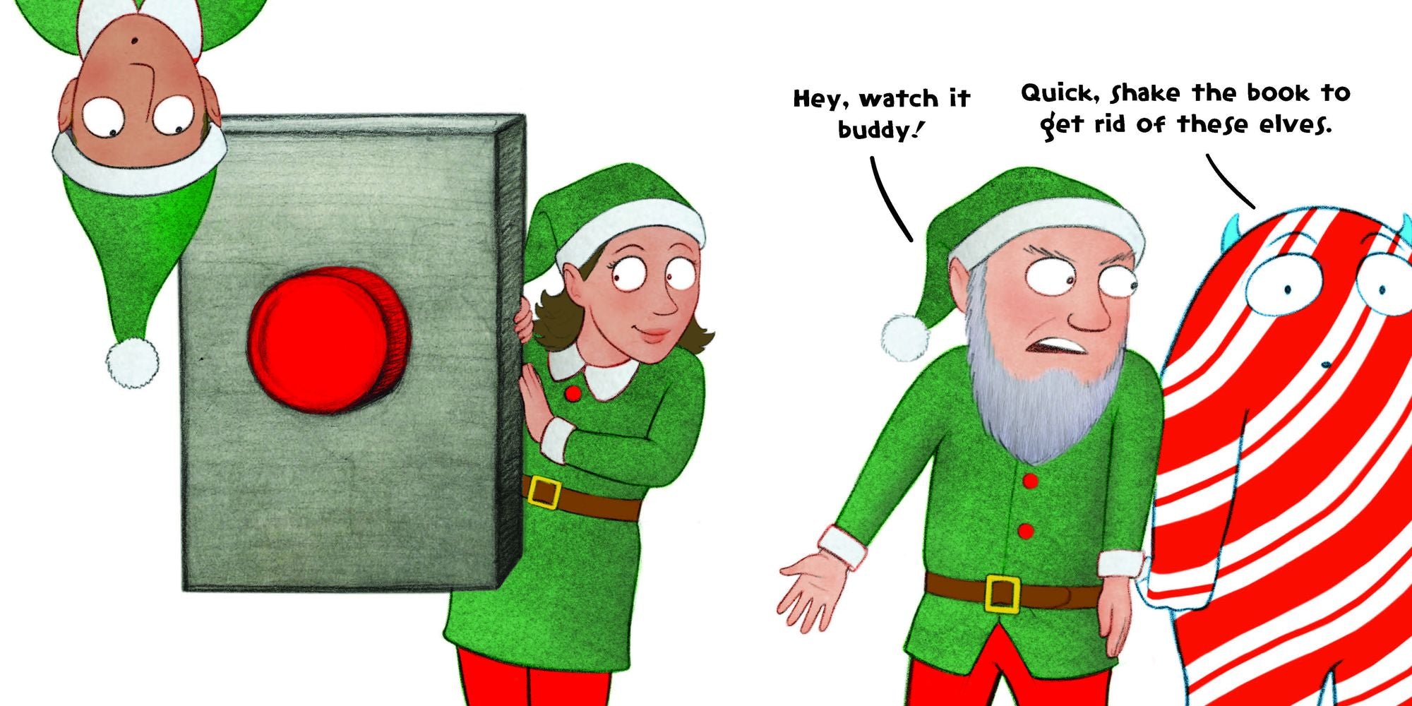 Don't Push the Button! A Christmas Adventure: An Interactive Holiday Book For Toddlers