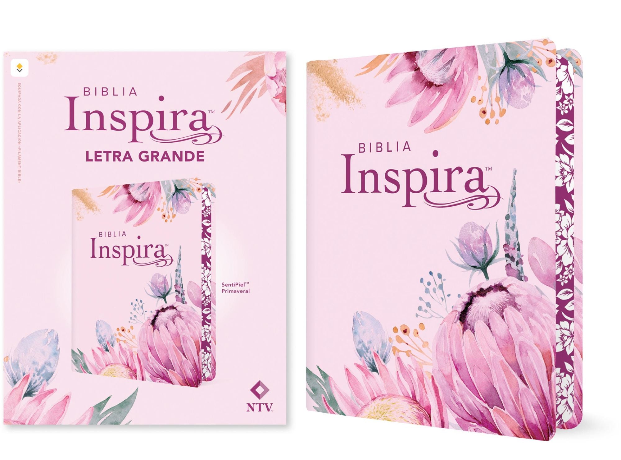 Biblia Inspira NTV, letra grande con Filament (SentiPiel, Primaveral)