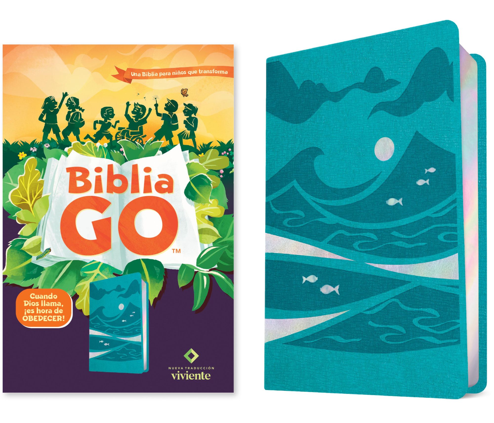 Biblia GO para niños NTV (SentiPiel, Verde azulado): Una Biblia para niños que transforma