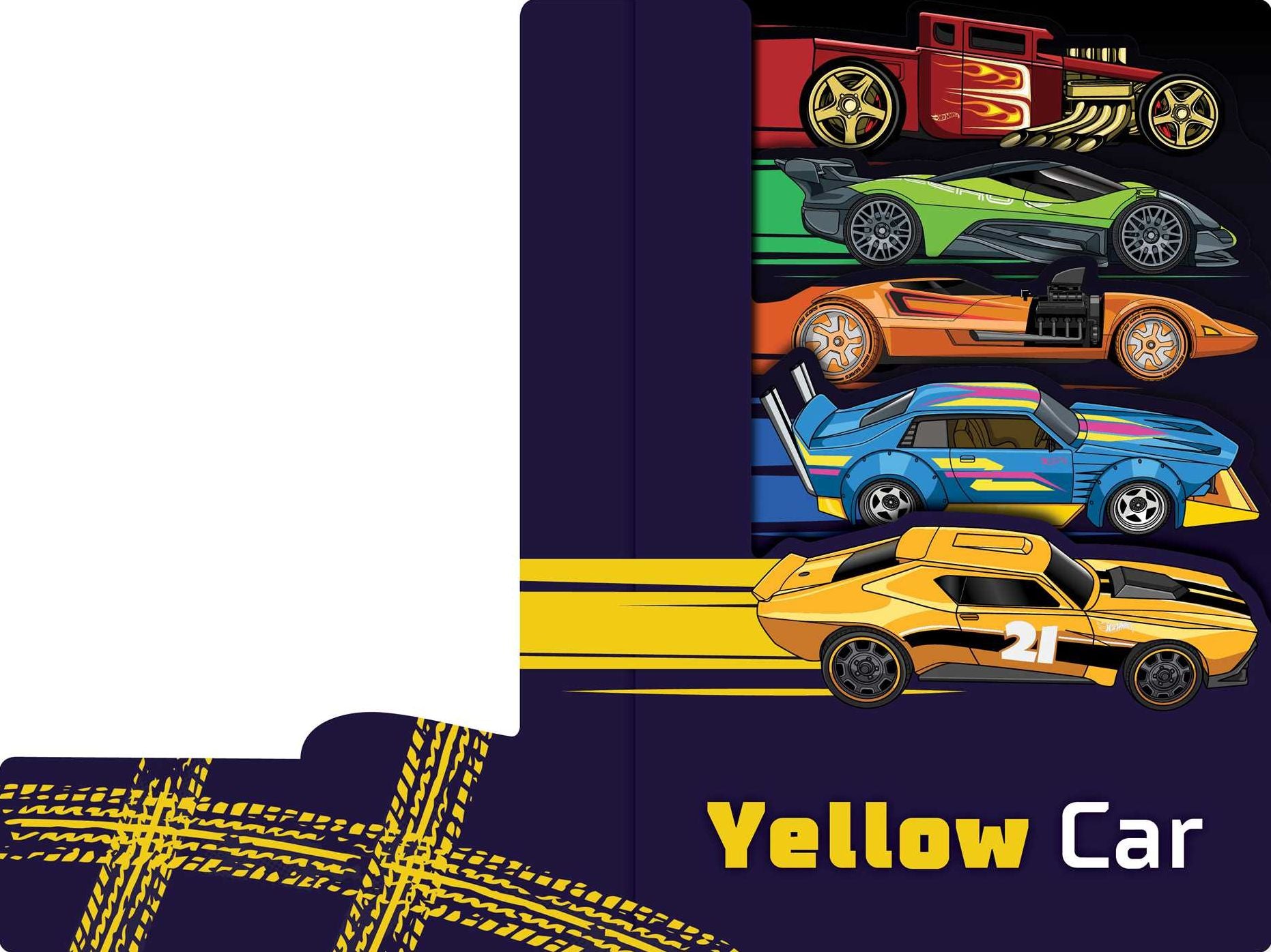 Hot Wheels: One Car, Blue Car: A Numbers and Colors Book (A Mattel Hot Wheels Shaped Novelty Board Book for Toddlers)