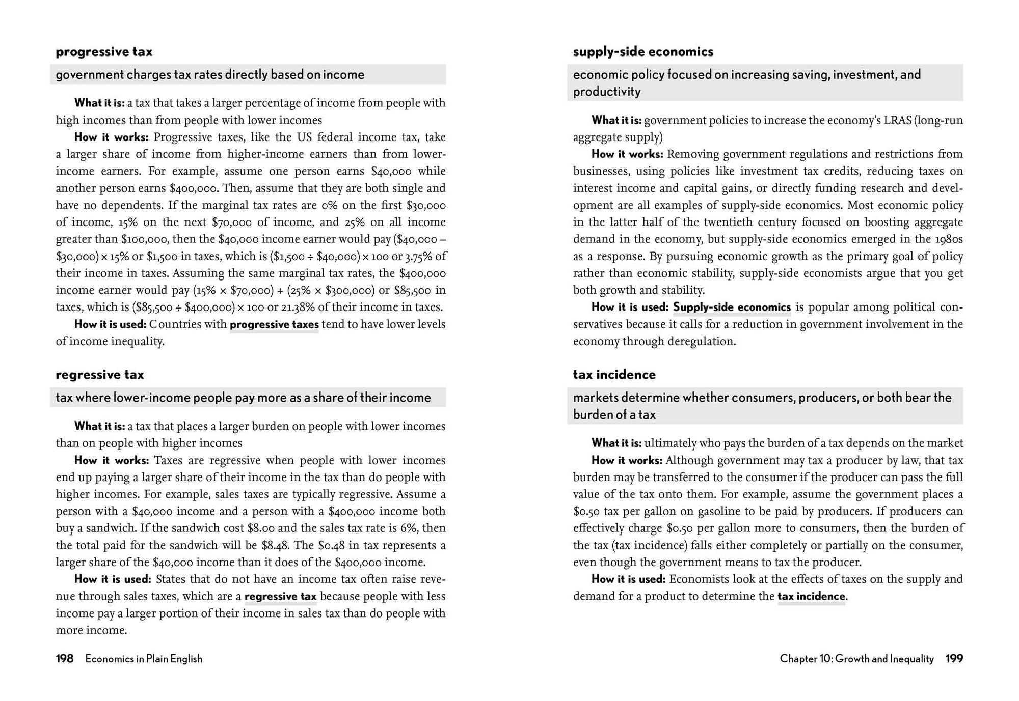 Economics in Plain English: Definitions. Examples. Uses.