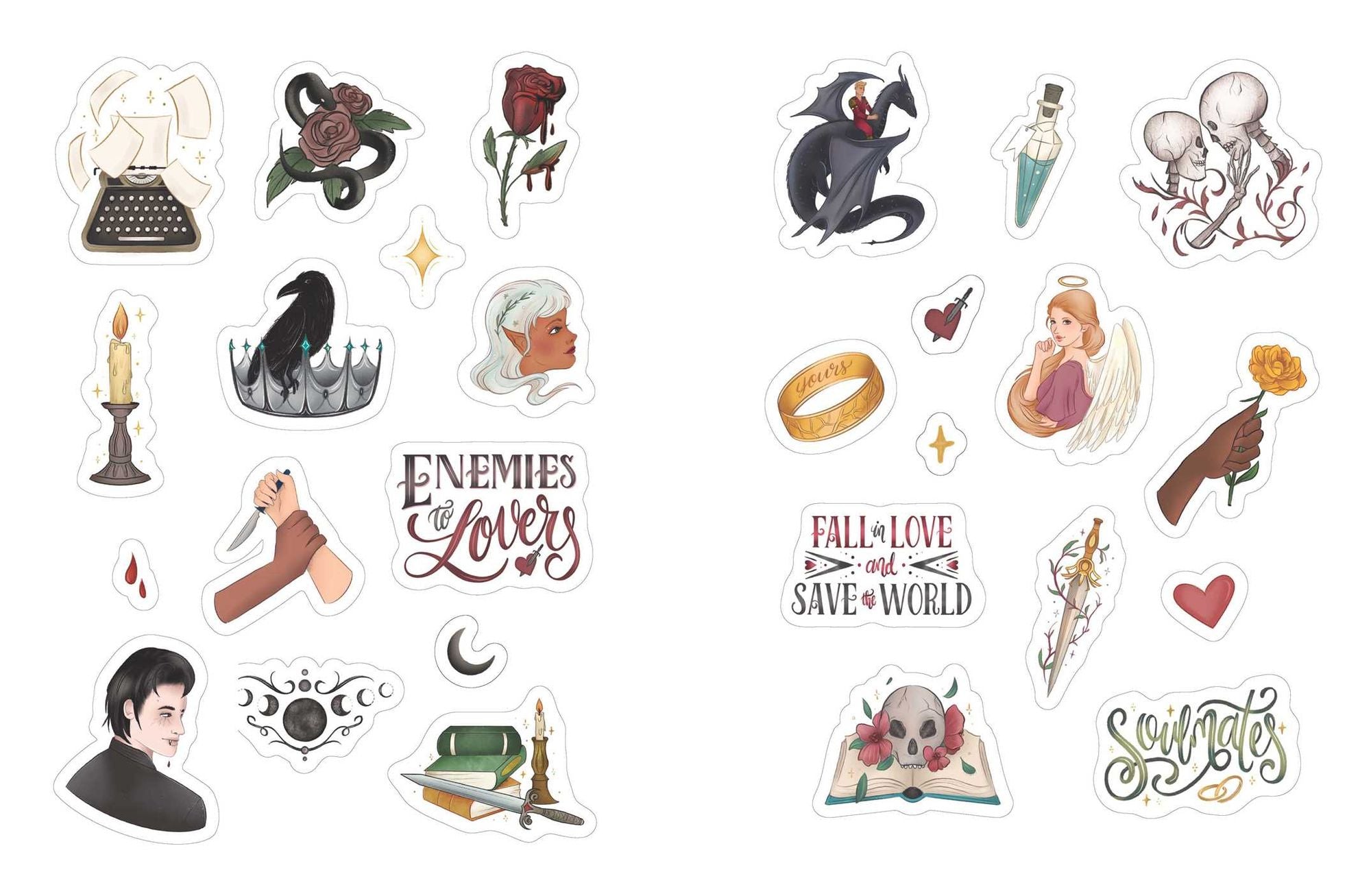 Fall in Love & Save the World: A Romantasy Sticker Book