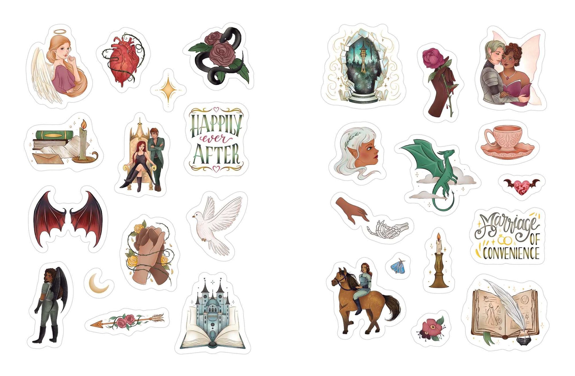 Fall in Love & Save the World: A Romantasy Sticker Book