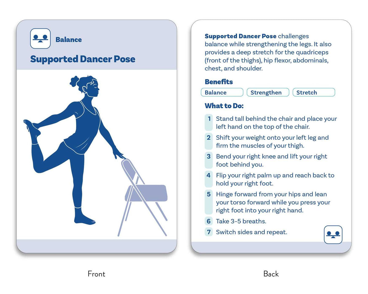 The Chair Yoga Deck: 50 Simple Poses to Increase Flexibility, Add Strength, Relieve Pain, and Improve Health