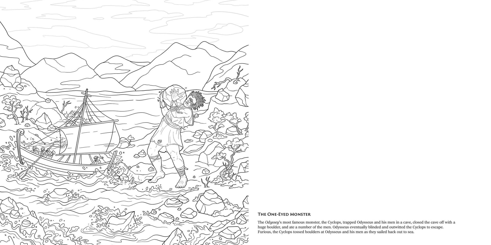 The Odyssey Coloring Book: 45 Epic Images to Bring the Adventure of Odysseus to Life!