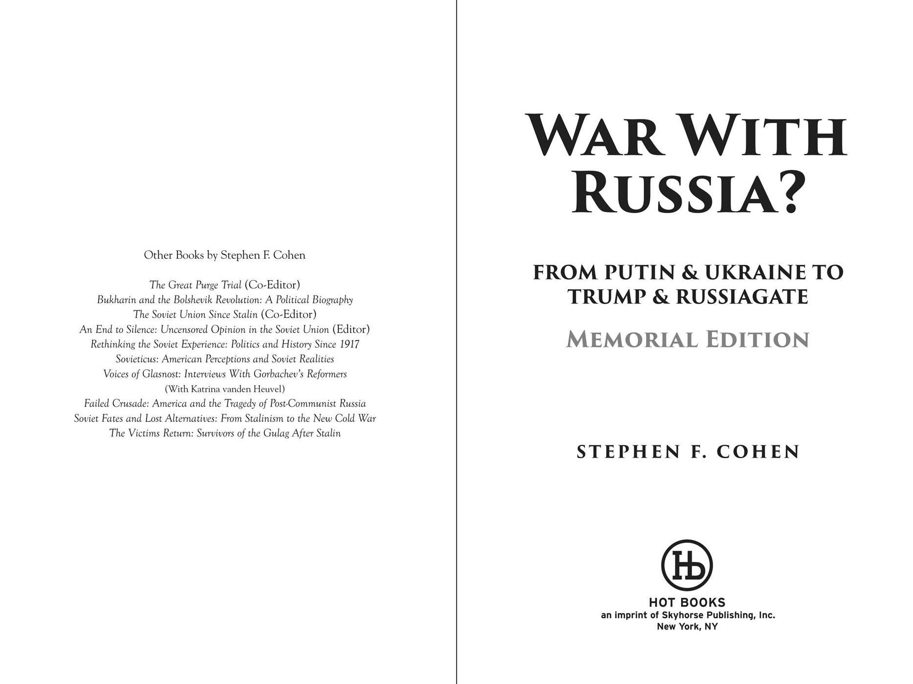 War With Russia?: From Putin & Ukraine to Trump & Russiagate