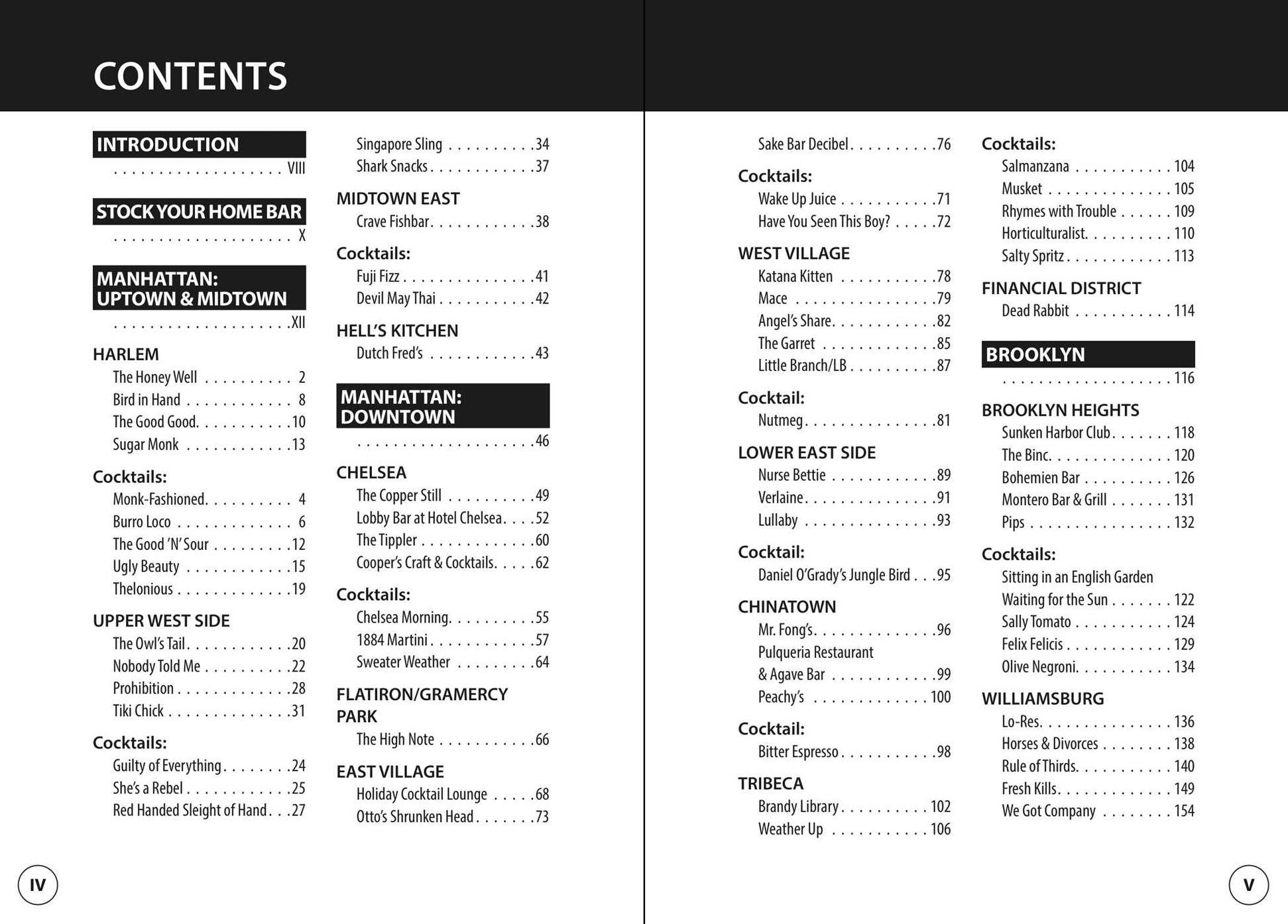Not For Tourists Guide to New York City: The Cocktail Companion