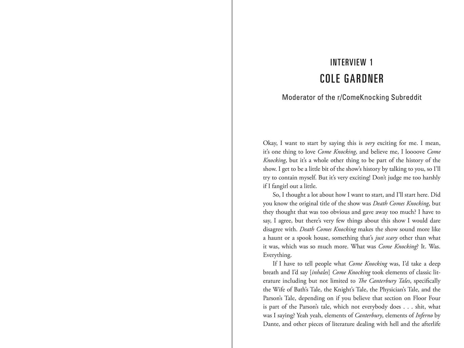 Come Knocking: A Novel