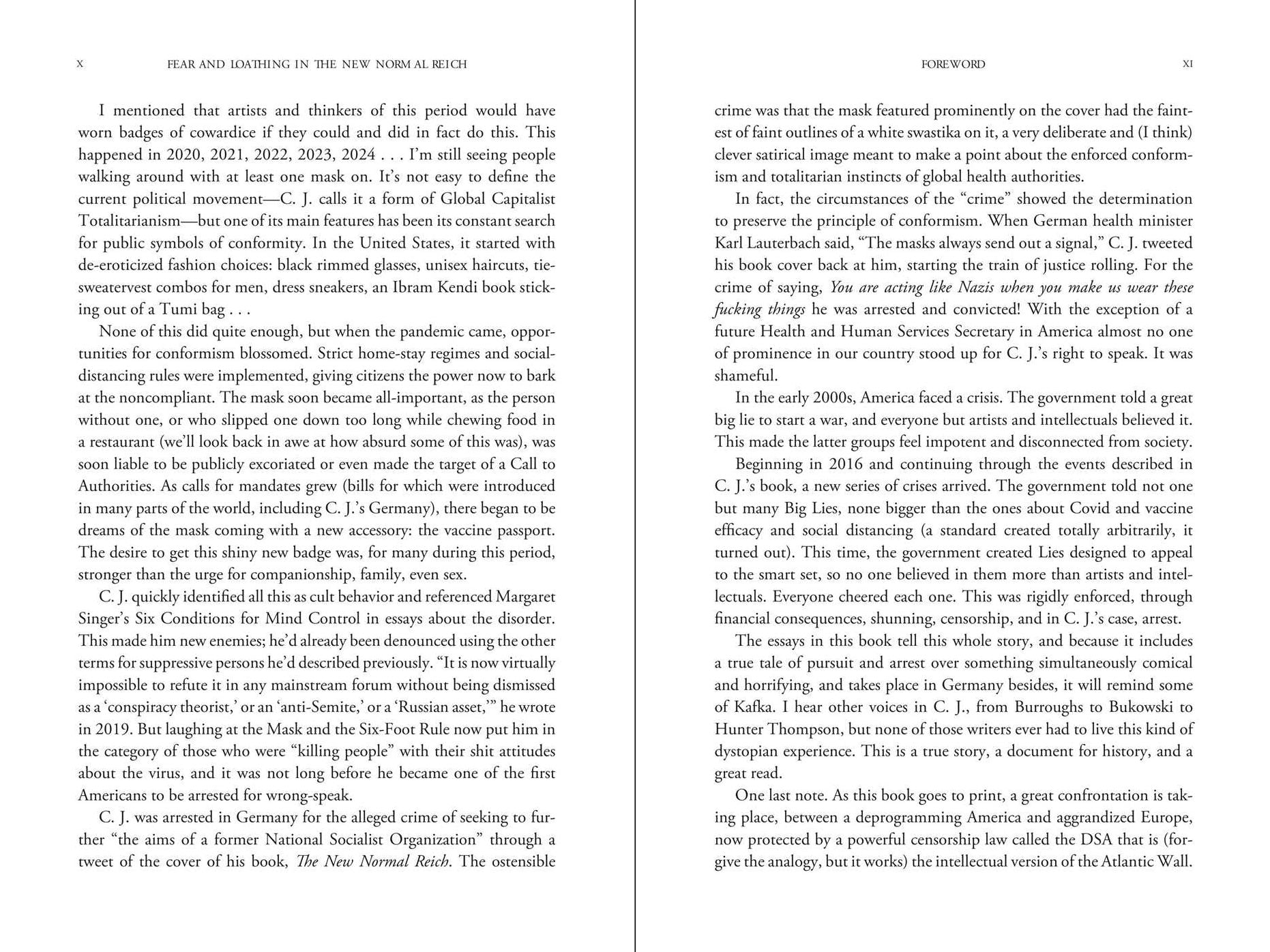 Fear and Loathing in the New Normal Reich: Consent Factory Essays, Vol. IV (2022-2024)