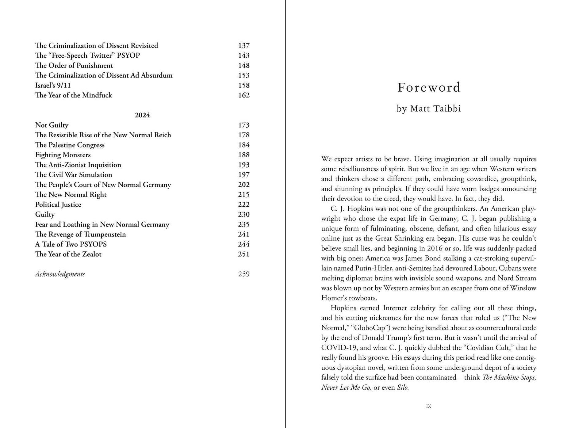Fear and Loathing in the New Normal Reich: Consent Factory Essays, Vol. IV (2022-2024)