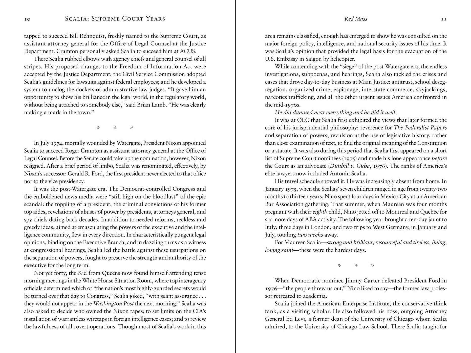 Scalia: Supreme Court Years, 1986 to 2001